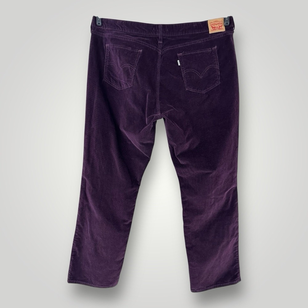Levis 414 Corduroy Pants Womens 24W Purple Straight Leg Y2K Plus Size - Picture 2 of 9